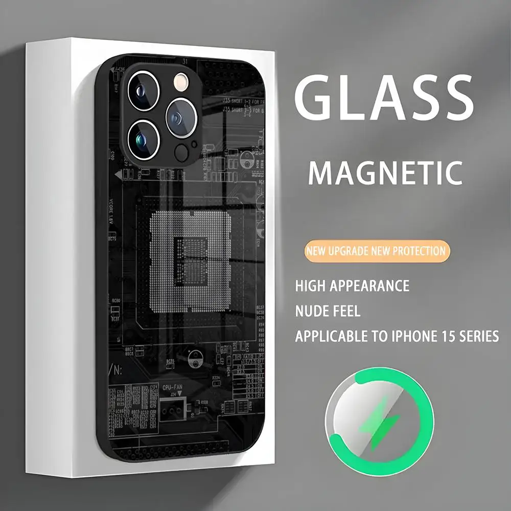 Материнская плата компьютера Dentro Placa Mae Чехол для телефона Iphone 16 Pro Max 15 14 13 12 11 X XR XS