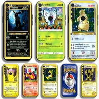pokemon cards anime for xiaomi redmi 8 8a for redmi note 8 8t pro phone case liquid silicon coque funda tpu back soft