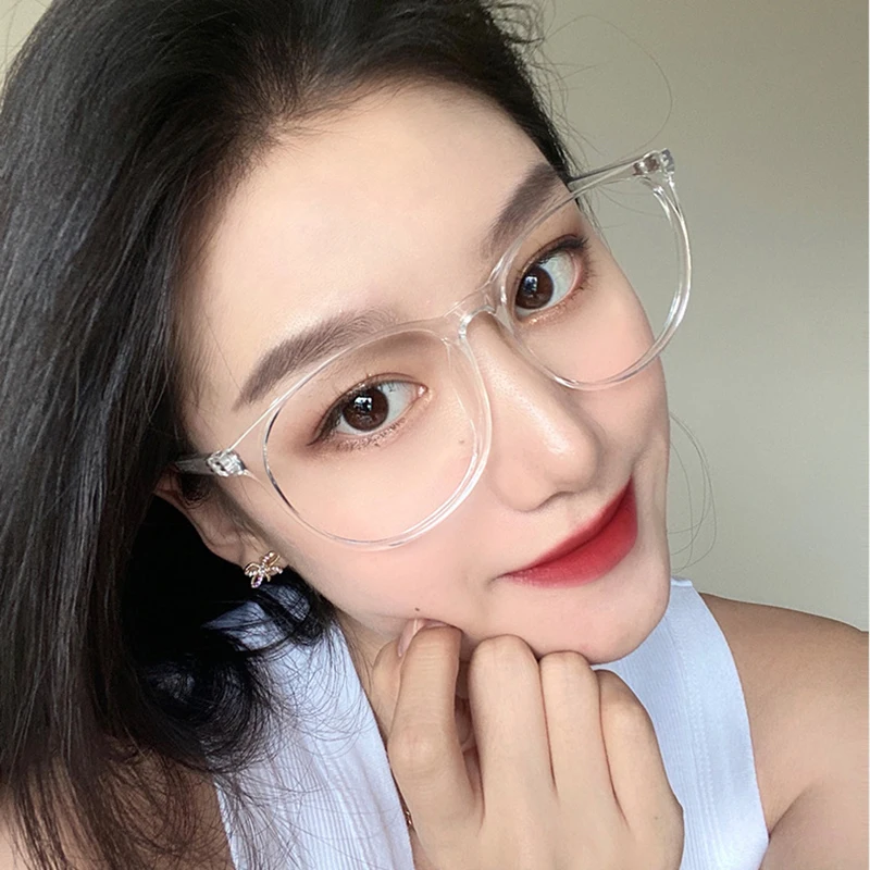 

The New Transparent Computer Glasses Frame Women Men Anti Blue Light Round Eyewear Blocking Glasses Optical Spectacle Eyeglass
