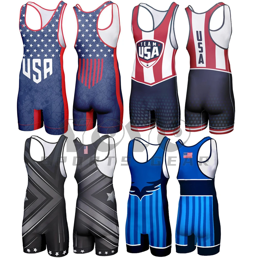 UAS Team Wrestling Singlets Running Wear Suit Triathlon One Piece Bodysuit Iron WWE Swimwear Gym Sport Fitness Skinsuit