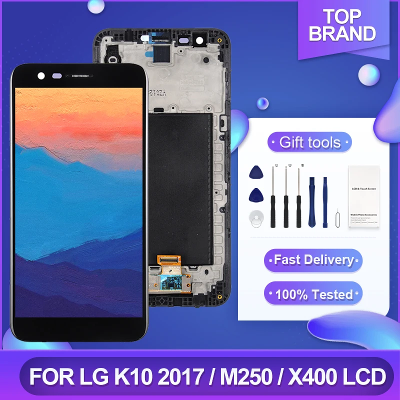 Дигитайзер сенсорного ЖК-экрана 5,3 дюйма для LG K10 2017 M250 M250N X400 LGM-K121K LGM-K121L, дисплей в сборе с инструментами, 1 шт.