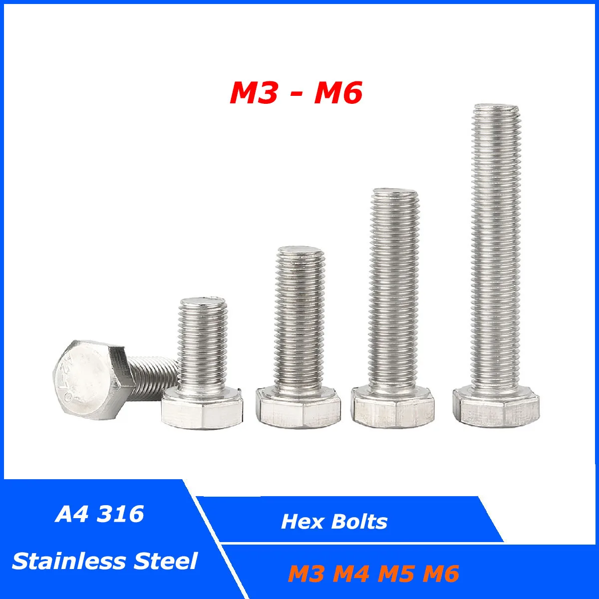 

Винты с шестигранной головкой M3, M4, M5, M6, 1-10 шт.