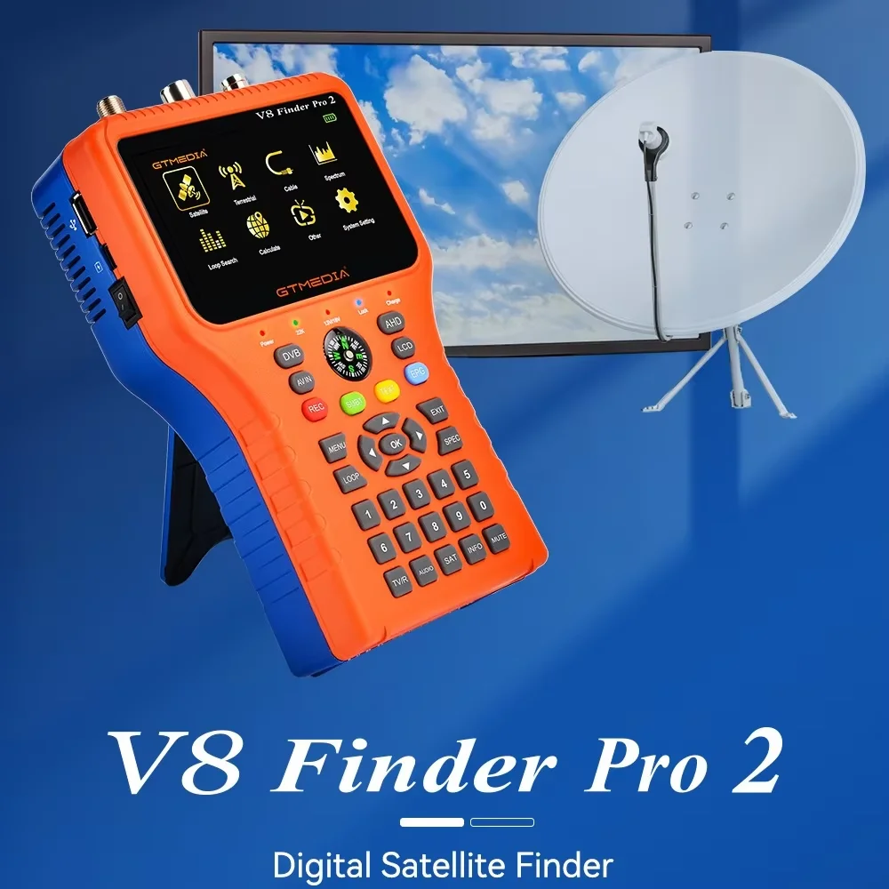 Фото GTMEDIA V8 Finder Pro2: Измеритель спутникового сигнала DVB-S2/T2/Cable с ЖК-дисплеем 4.3' 1080P, порт Type-C, 100% оригинал №4