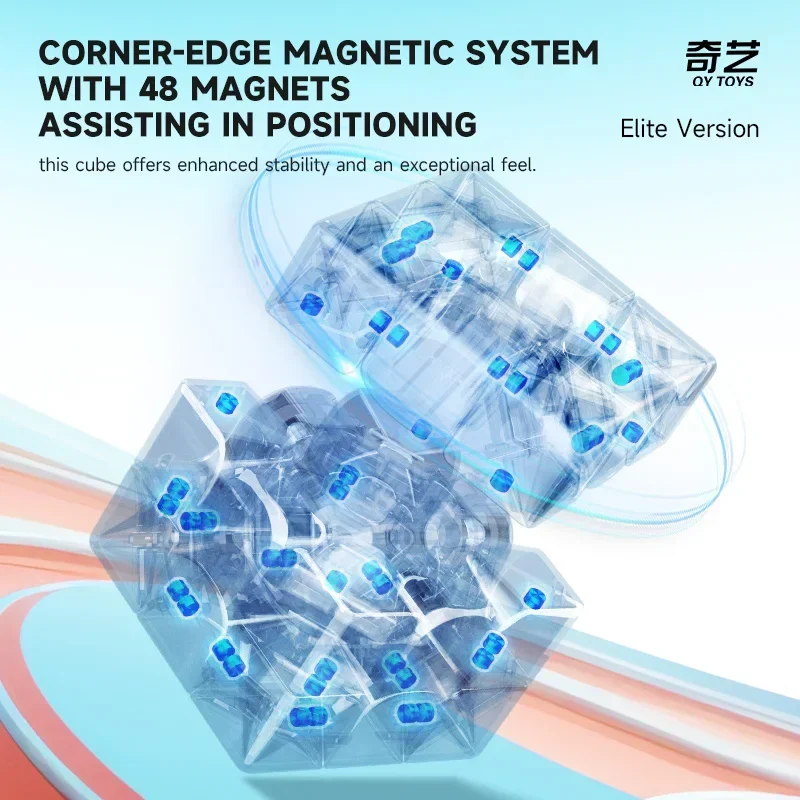JudyCube QiYi M PRO-Elite 3x3 Магнитный Волшебный Куб Скорость Головоломка Без Наклеек