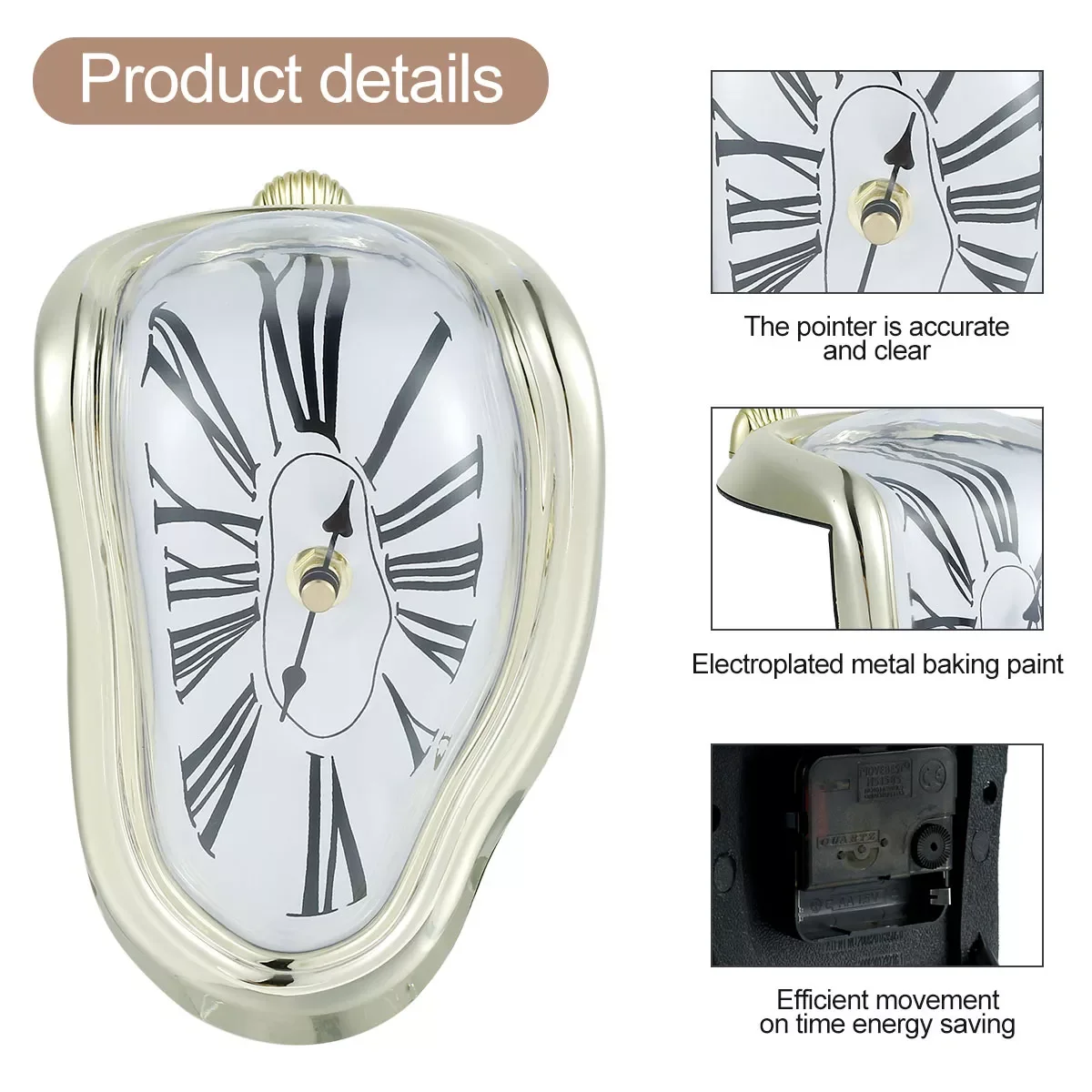 

Novel Surreal Melting Distorted Wall Clocks Surrealist Salvador Dali Style Wall Watch Decoration Gift Home Garden Decoration