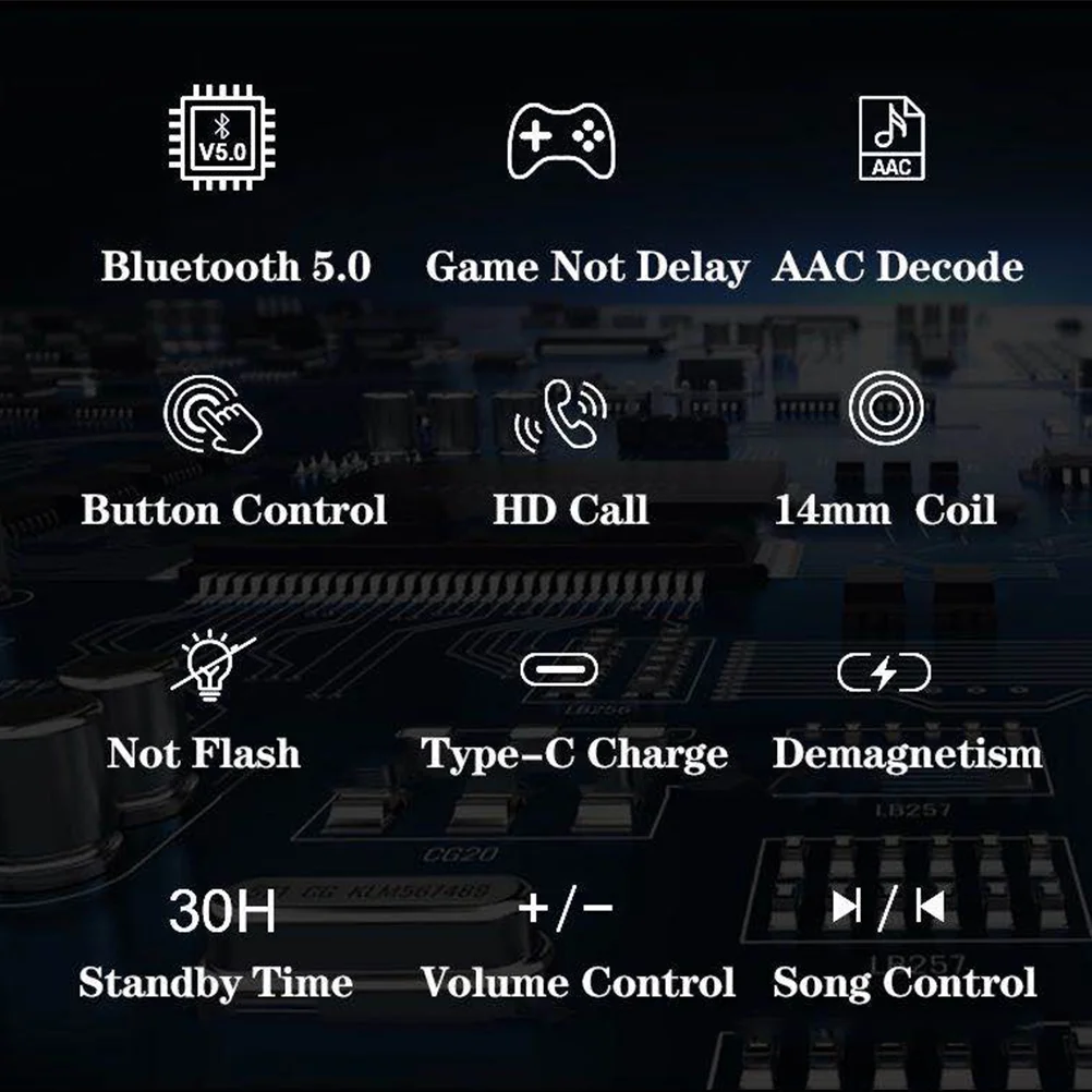 

1 Set Wireless Headsets Sports Waterproof Headphones Over-ear Headphones (Black)