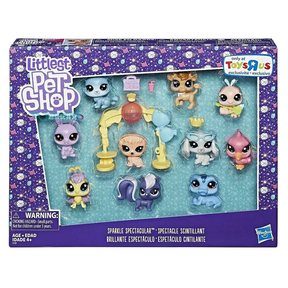 

Hasbro Littlest Pet Shop LPS Впечатляющие Блестящие милые куклы-костюмы, подарок, Игрушечная модель, аниме фигурки, любимые коллекционные украшения