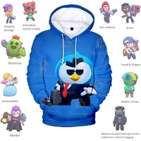mr p agent p boys girls browlingss 3d hoodie sweatshirt stars kids shoot game cute cartoon clothing birthday gift