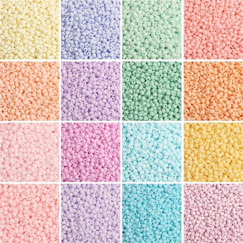 

2mm-3mm Matte Cream Color Seed Beads 8/0 12/0 - High Quality Seed Beads in Creamy Colors - Pastel Color Seed Beads -