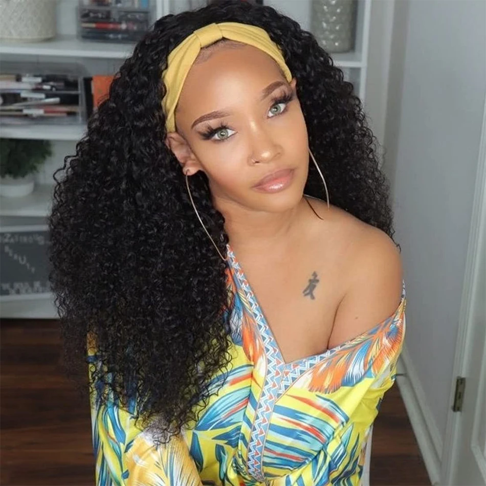 

Short Jerry Curly Human Hair Wigs For Black Women Afro Kinky Curly Glueless Silk Malaysia Remy Half Wig Full Machine Made