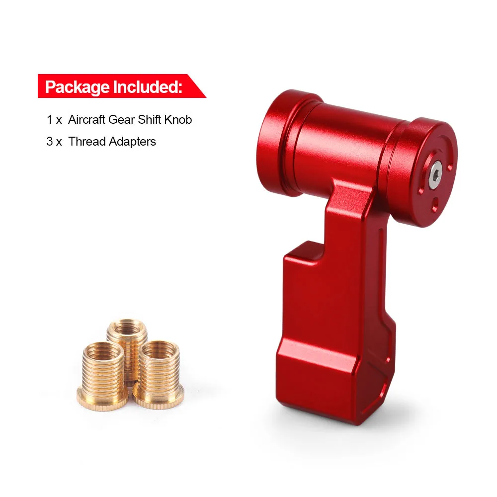 

119 мм/160 мм алюминиевая ручка рычага переключения передач для самолета, модифицированный автомобильный джойстик для самолета, эргономичная головка переключения передач M8 M10 M12