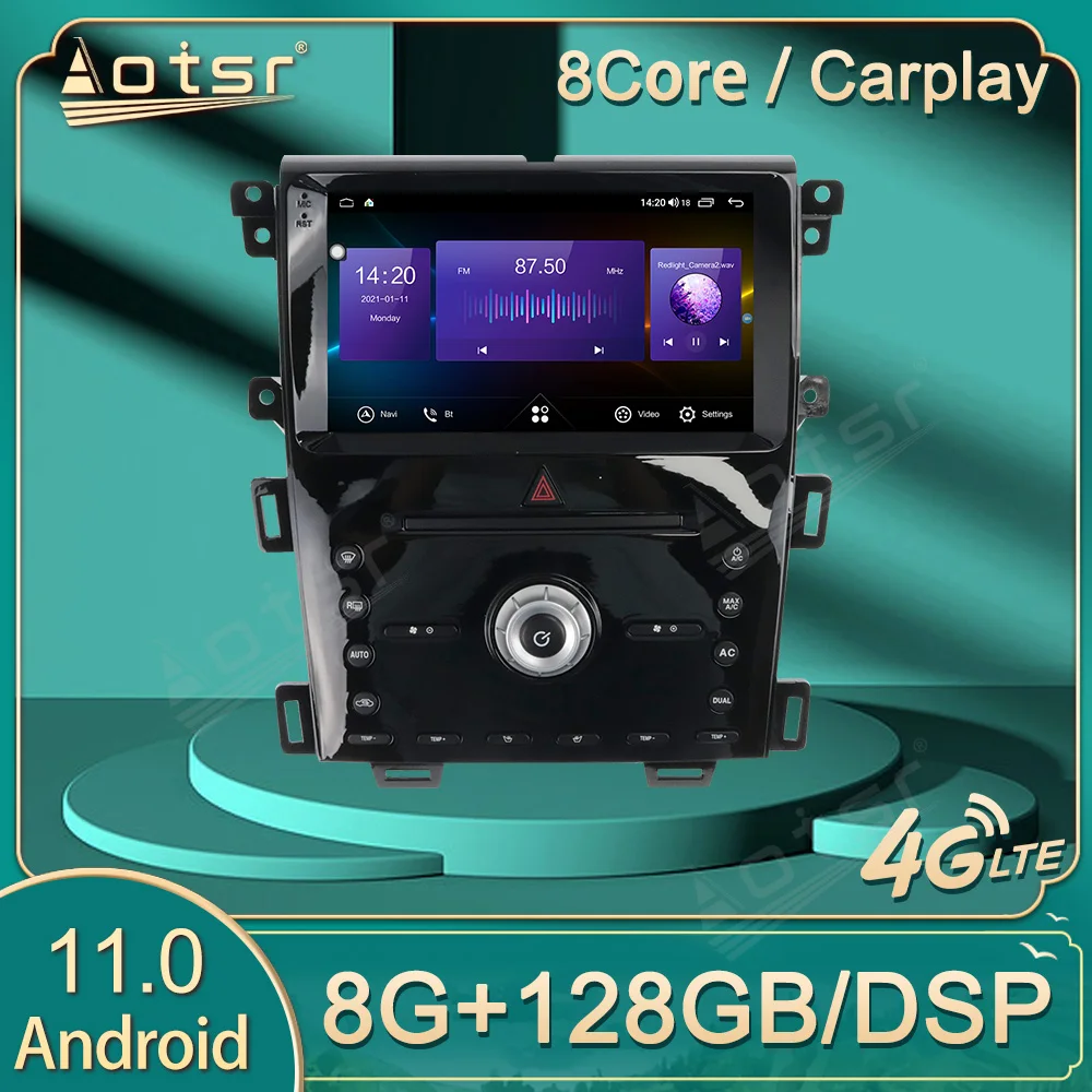 

Autostereo радио Android 11 автомобильный мультимедийный плеер для Ford Edge 2013 GPS навигатор рекордер стереоприемник