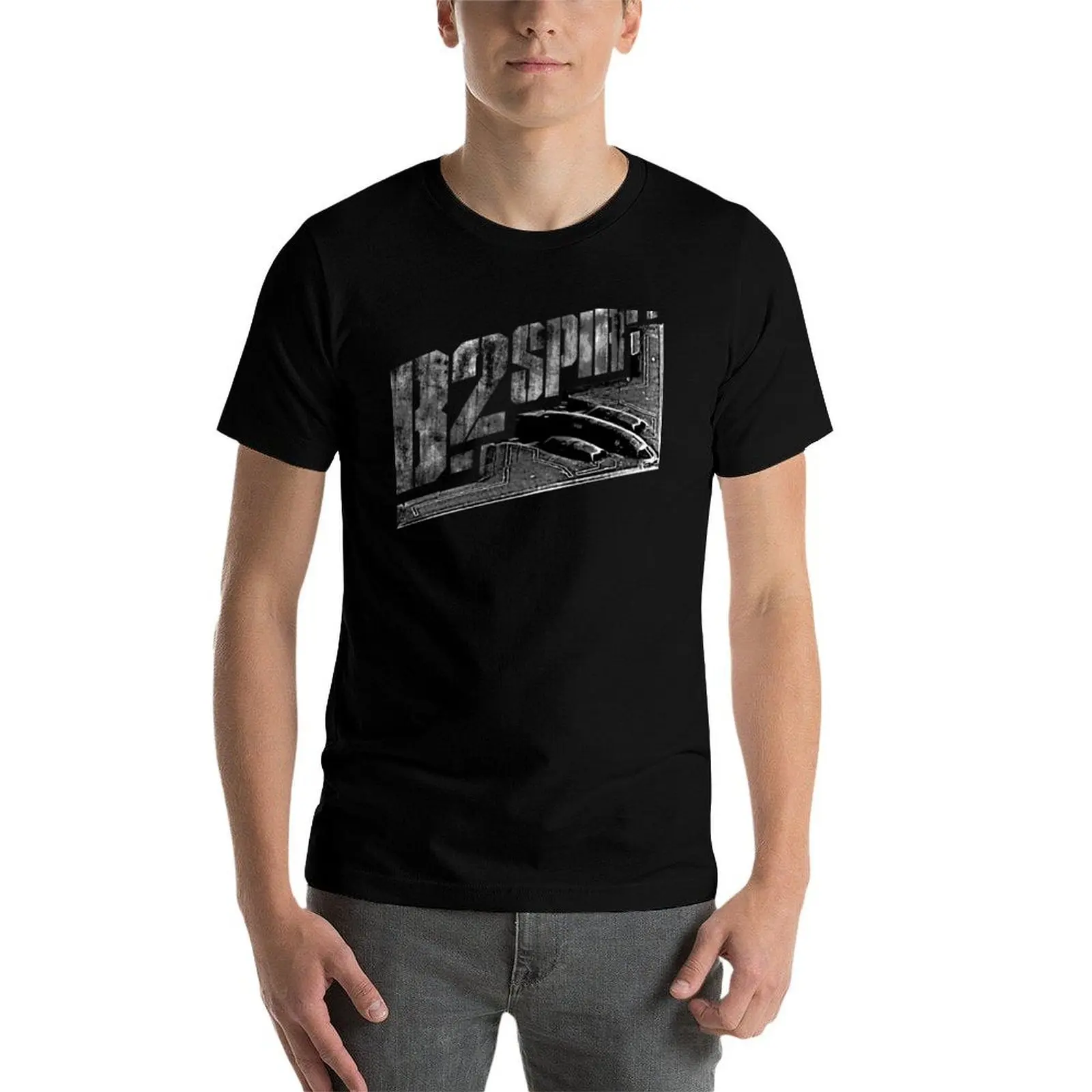 Фото Футболка с наклейкой B-2 Spirit, хлопковая футболка Pack Man, мужская футболка из 100% хлопка, футболка класса люкс №3