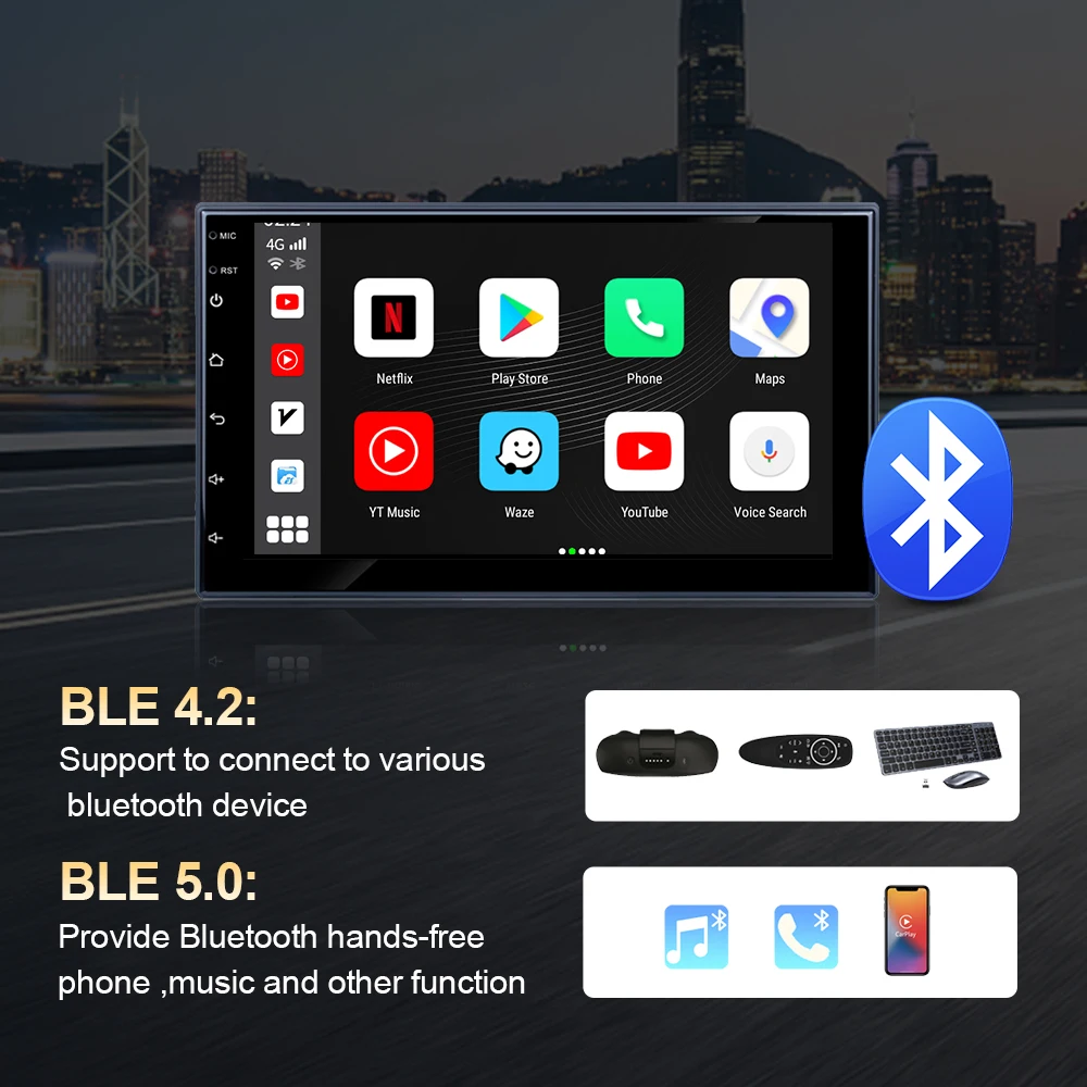 Carlinkit беспроводной Android авто Apple CarPlay Ai Box 4 Гб + 64 Qualcomm 8 ядер YouTube Netflix для Audi Toyota Nissan