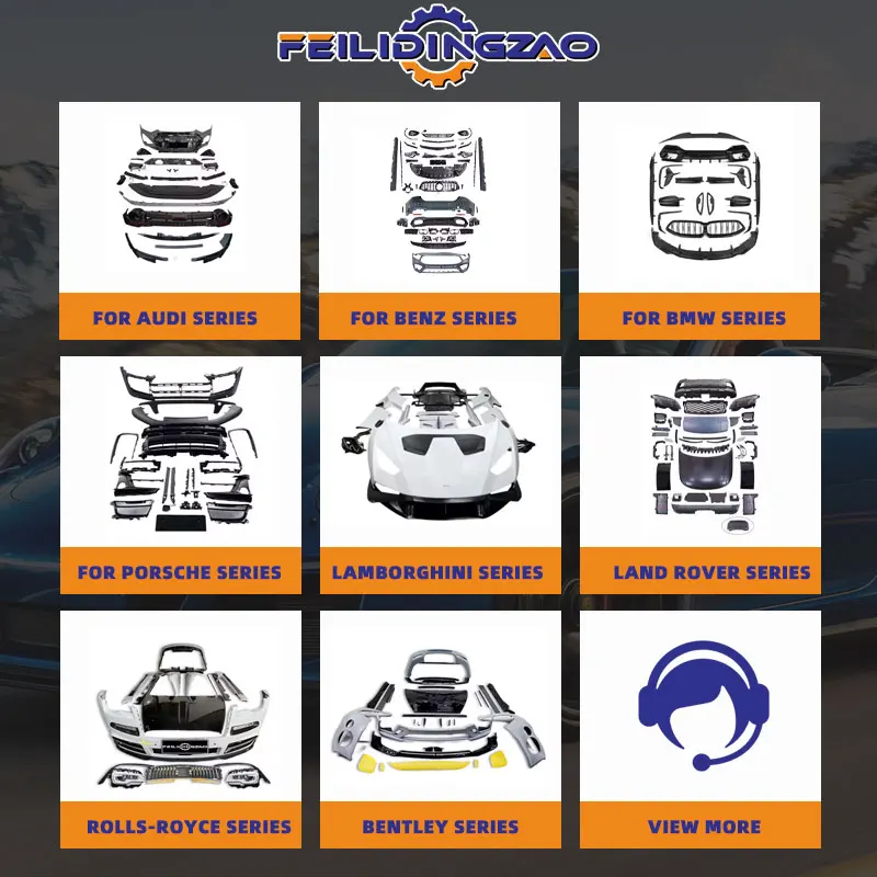 FLDZ Высокопроизводительный передний комплект для губ в стиле W12 Old to New Car