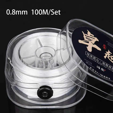 Эластичный шнур с кристаллами 0,8 мм для бижутерии 100 м