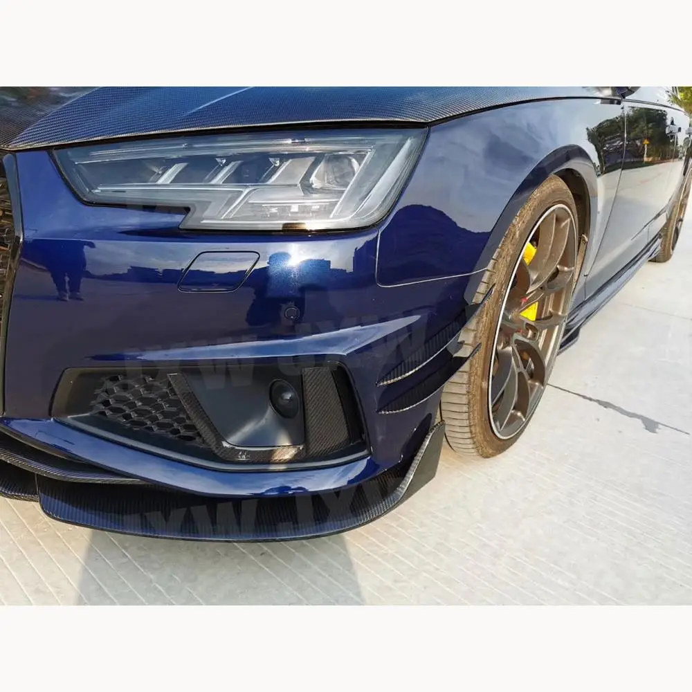 Сухой карбоновый передний бампер автомобиля плавники накладки на крылышки для