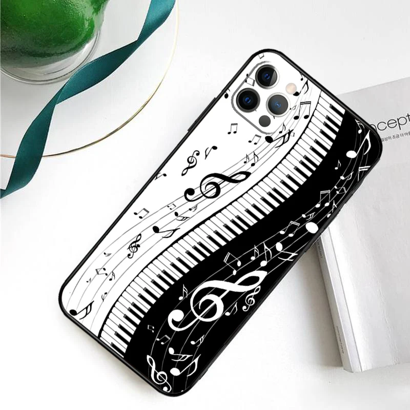 Piano Keys Musical Phone Case For iPhone 14 13 12 11 Pro Max Mini XS X XR 6 7 8 Plus SE 2020 Soft Cover Case images - 6