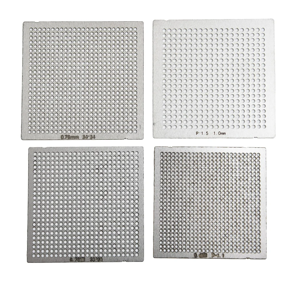 

27Pcs Universal BGA Reball Reballing Rework Net Stencil Directly Heat Parts Kit Hot Air Machine Heated Accessory Parts