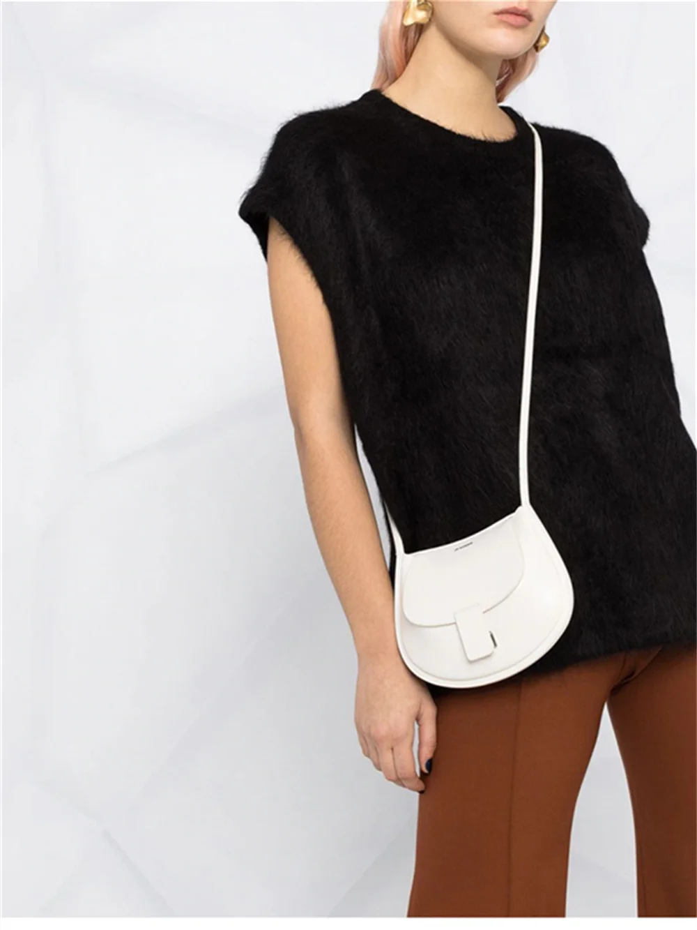 

Women O-neck Knit Vest Simple Female Loose Sweater Top 2021 Early Spring New