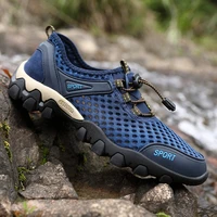 outdoor mens hiking shoes 2022 summer new lightweight mesh breathable light mens sports shoes hollow wading shoes work shoes