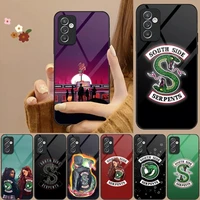 riverdale phone case tempered glass for samsung s20 s21 s22 s30 pro ultra plus s7edge s8 s9 s10e plus funda cover