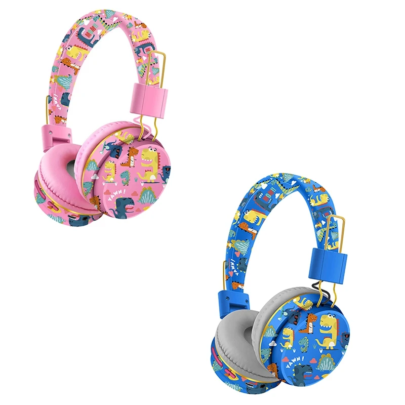 

Wireless Bluetooth Headset With Microphone Dinosaur Animal Stereo Music Earphone TF Card Headphones For Kids