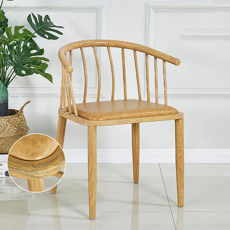 

Minimalist Nordic Dining Chairs Wood Armrest Outdoor Modern Chair Restaurant Garden Cadeiras De Jantar Bedroom Furniture