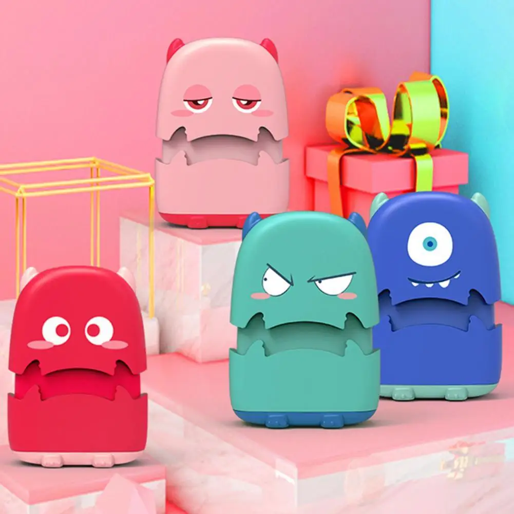 

Portable Fashion Cute Monsters Children Stamp Plastic Children Stamp Anti-rust for Kindergarten