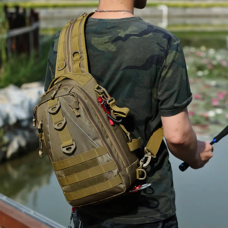

Fishing Camping Crossbody Military Bag Climbing Tactical For Male Trekking Shoulder Sports Chest Hiking Bag Men Outdoor