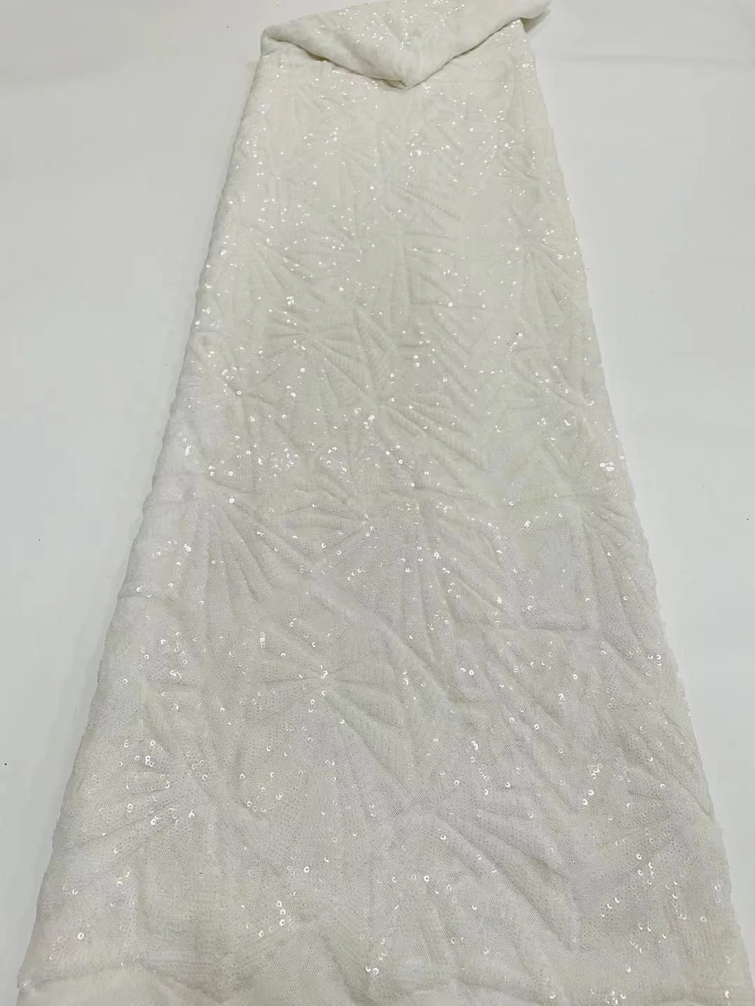 5 Yards Tulle Lace African Lace Fabric With Sequins Fabric High Quality Nigerian French Mesh Net Lace Fabrics For Wedding Party