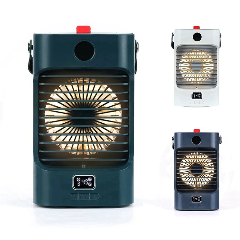 

Portable Air Cooler Fan USB Air Cooler Mini Negative Ion Air Conditioning Humidifier Purifier Colorful Lights 4000Mah