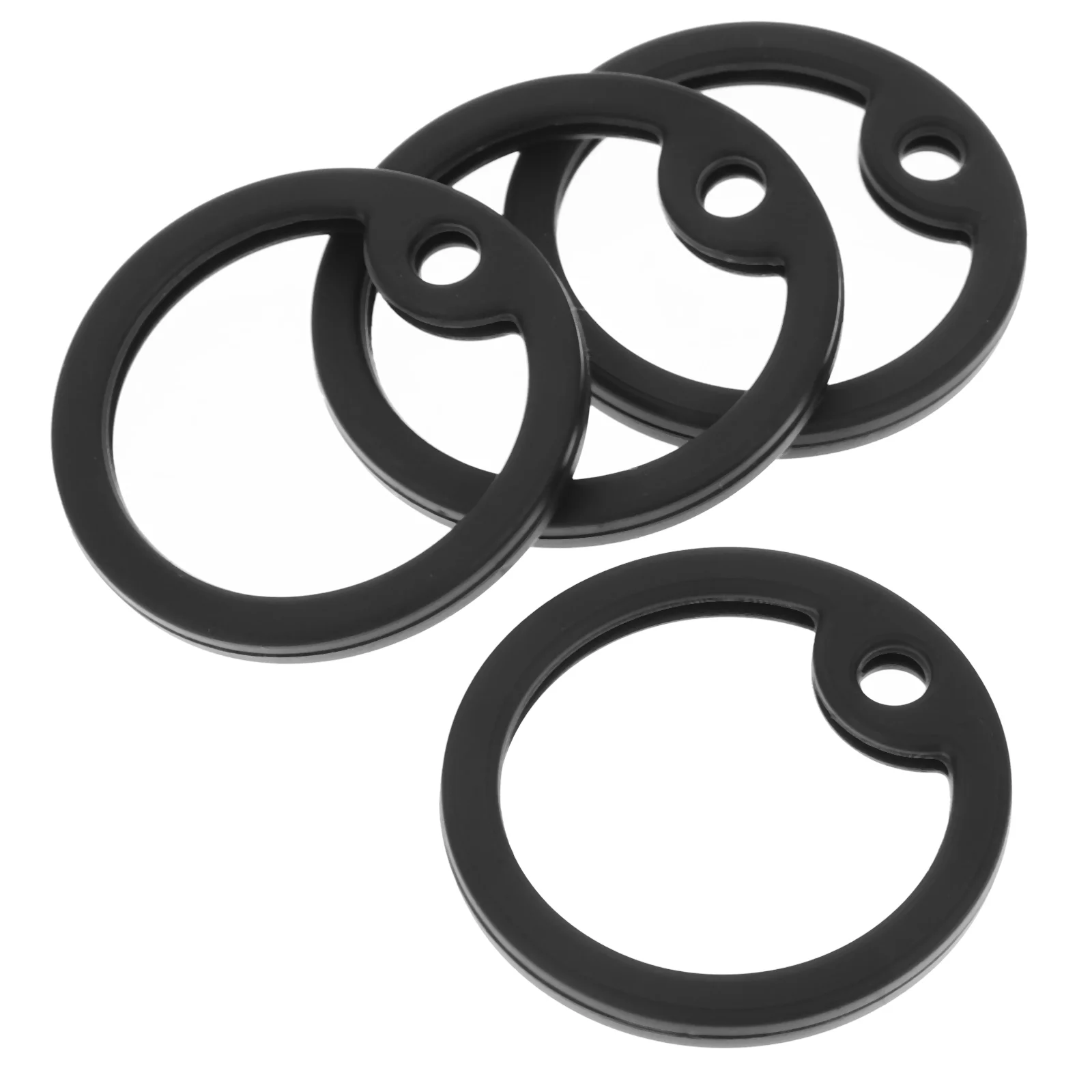 

Identity Brand Silencer Ring: Silicone Personalized Tags Silent Tags Id Tags Covers Black 4PCs