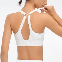 sports yoga bras brassiere for women sexy beauty back solid fitness push up padded nylon crop tops gym running no steel ring
