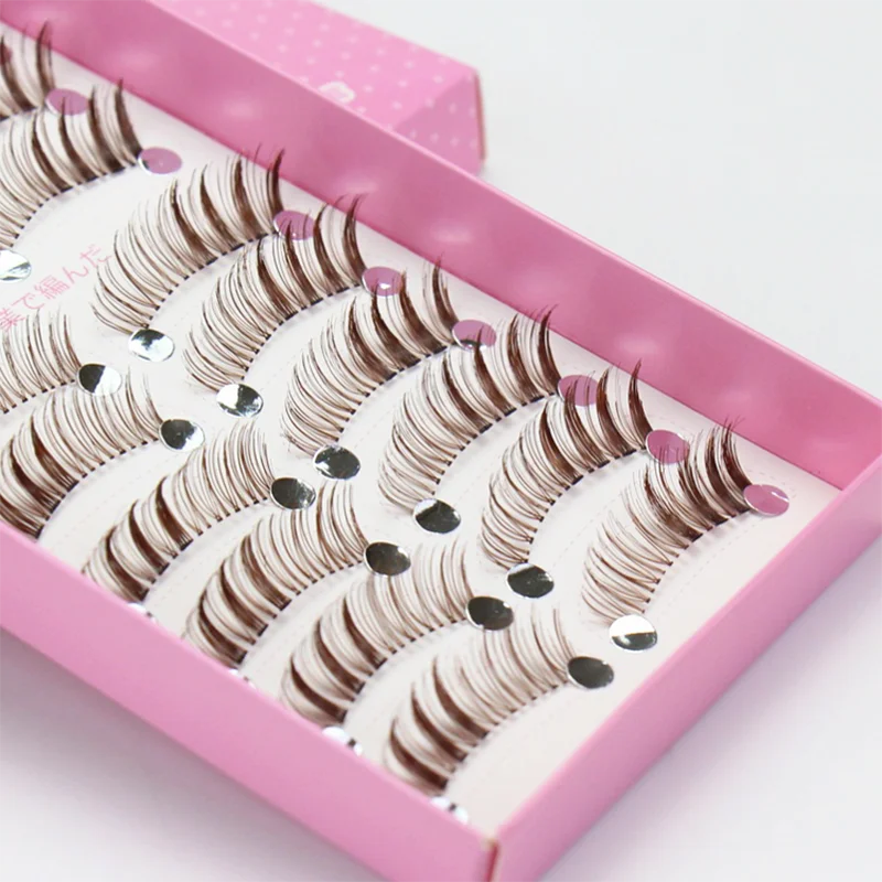 Искусственные ресницы ручной работы коричневые накладные рыболовная леска