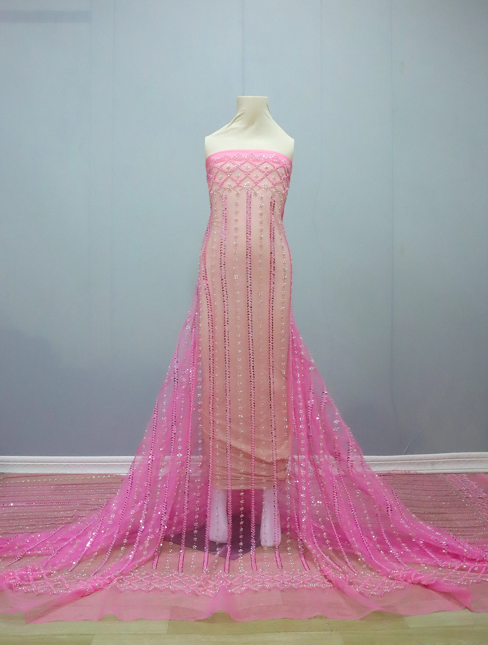 Роскошная нигерийская кружевная ткань ручной работы 2024