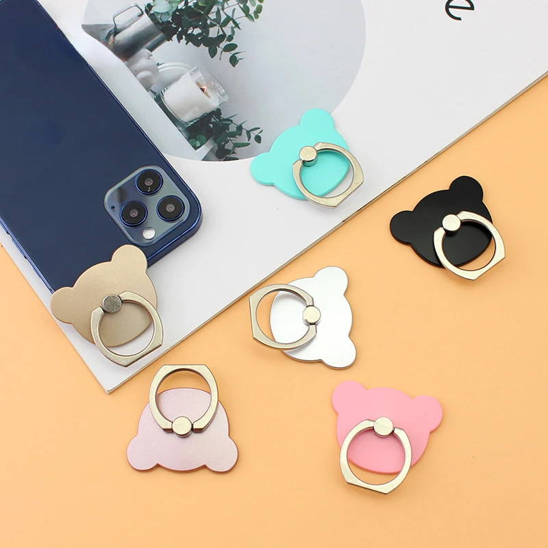 

Universal Finger Ring Mobile Phone Socket Smartphone Holder Cell Smart Round Phone Ring Cute Cat Holder For IPhone 7 Mount Stand
