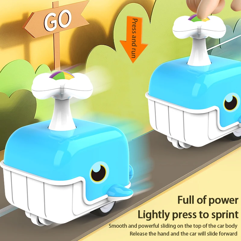Мультяшная Забавная Инерционная Раздвижная Игрушка-автомобиль С Откатным