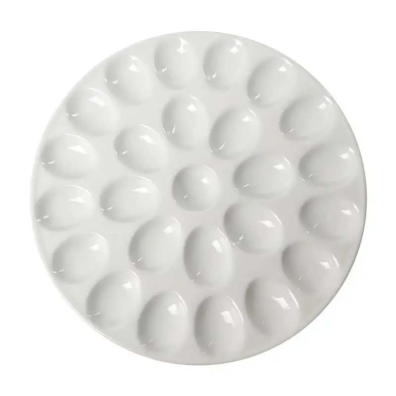 

White 13 Inch Egg Serving