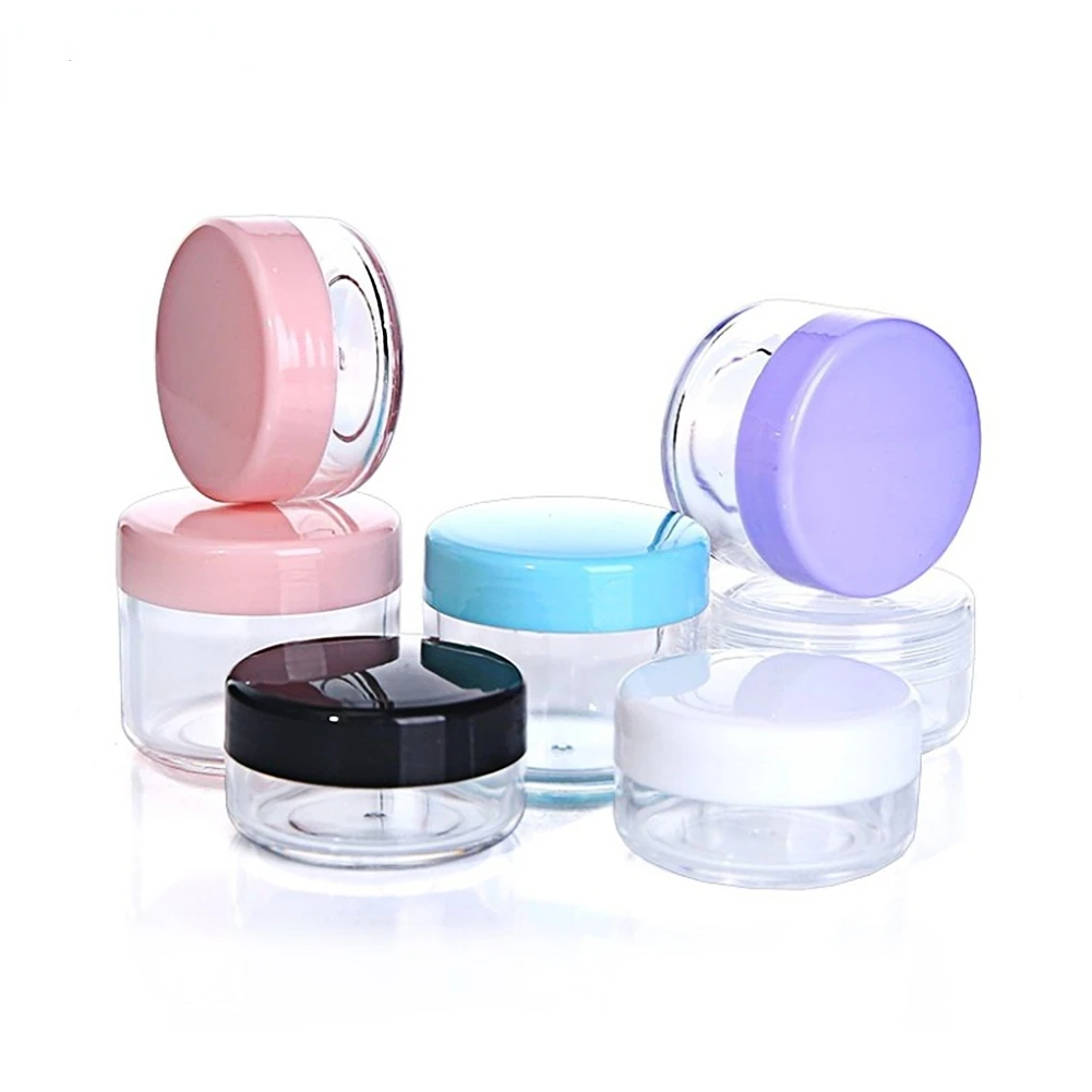 

5Pcs/Lot Mini Empty Jar Pots Cosmetic Makeup Inner Lid Face Cream Lip Balm Container My Refillable Bottles Wholesale