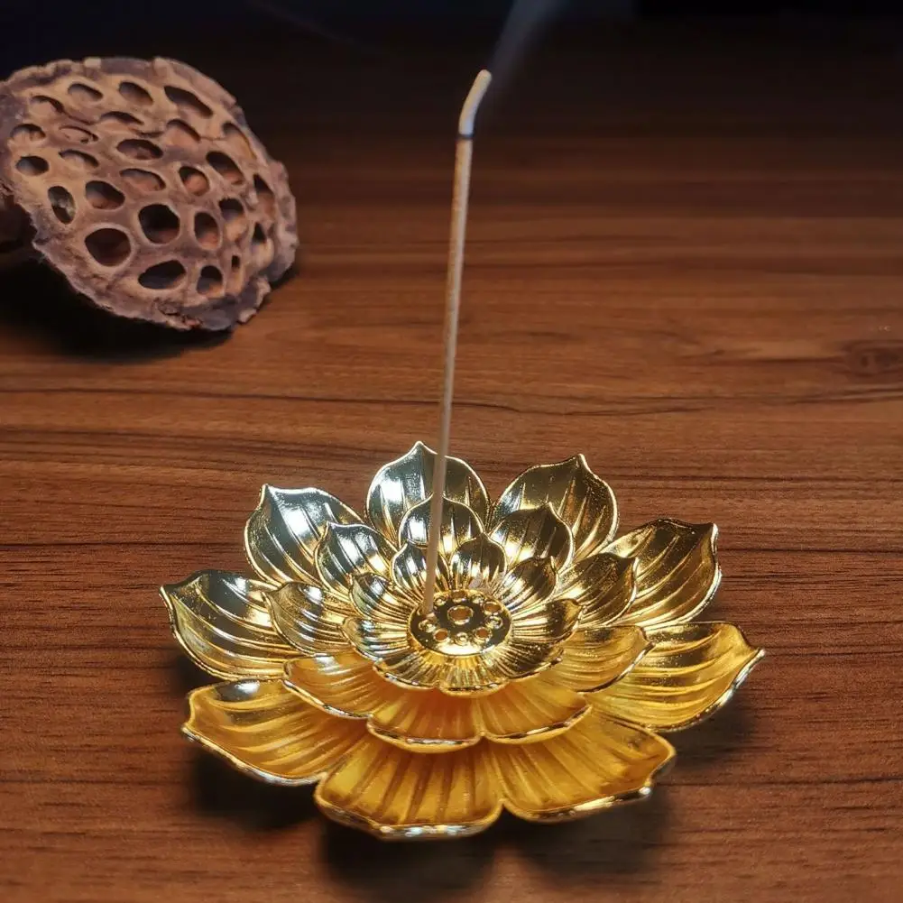 

Innovative Delicate Durable Alloy Censer Burner Stick Decoration Electroplating Technique Incense Stick Holder for Office