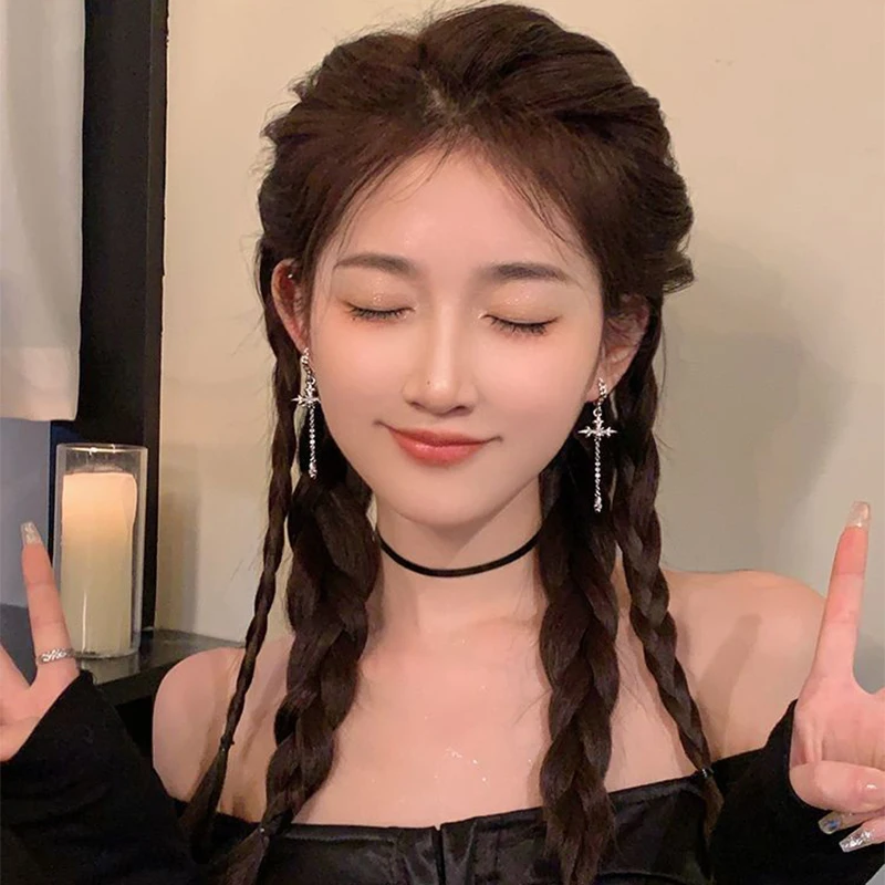 Новые Индивидуальные Модные циркониевые серьги с кисточками женские