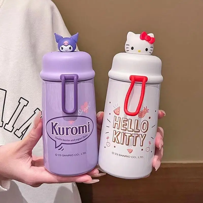 

Милая чашка Sanrio Cinnamoroll Kuromi Kitty понравико симпатичная изоляционная чашка брендовая Милая удобная чашка для воды из нержавеющей стали 304