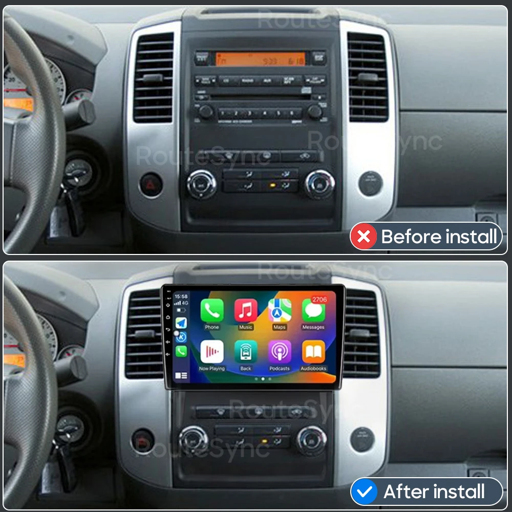Фото Для Nissan Frontier 2009-2012, для Nissan Xterra 2 N50 2008-2015, автомобильный мультимедийный радиоприемник, видео-аудио плеер, GPS, 2din №2