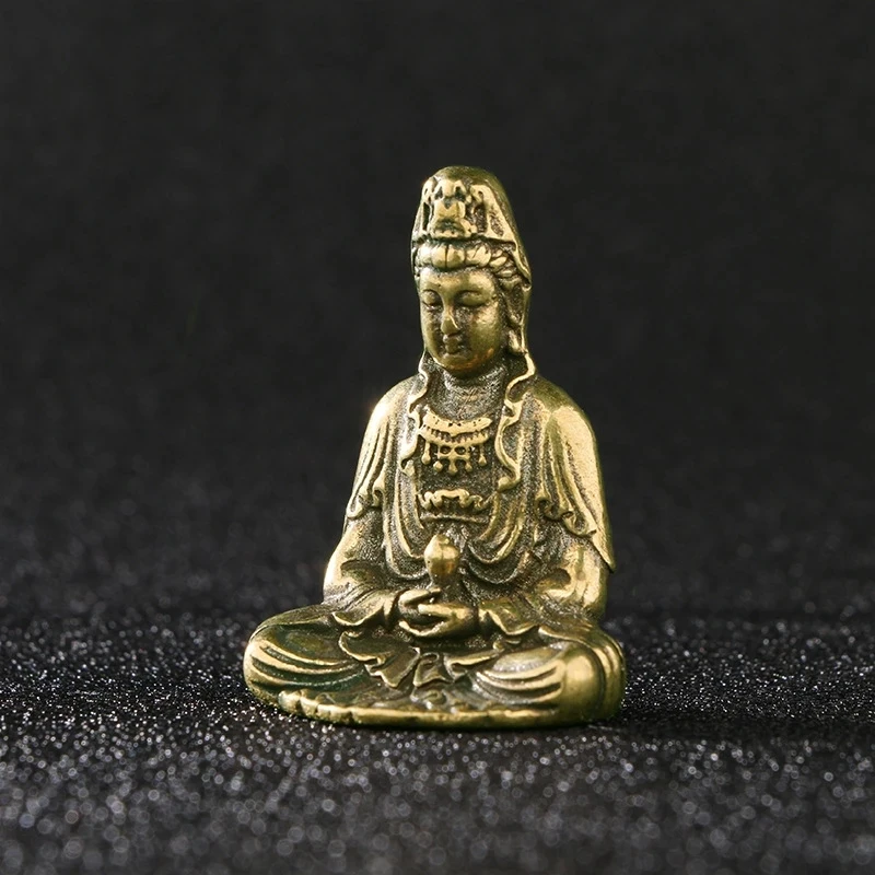 

Free Delivery China Elaboration Bronze Statue Lucky"Bodhisattva Buddha"Small Decorative Article Metal Crafts Home Decoration#5