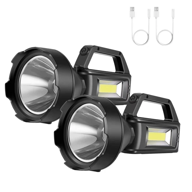 

Rechargeable Spotlight Flashlight,Waterproof LED Handheld Searchlight With 4 Modes And USB Output,High Lumen Work Lights
