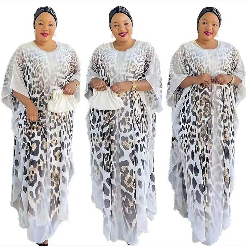 

Plus Size African Dresses For Women Chiffon Boubou Ankara Dashiki 2 PCS Set Outfits Dubai Kaftan Abaya Robe Marocaine Femme