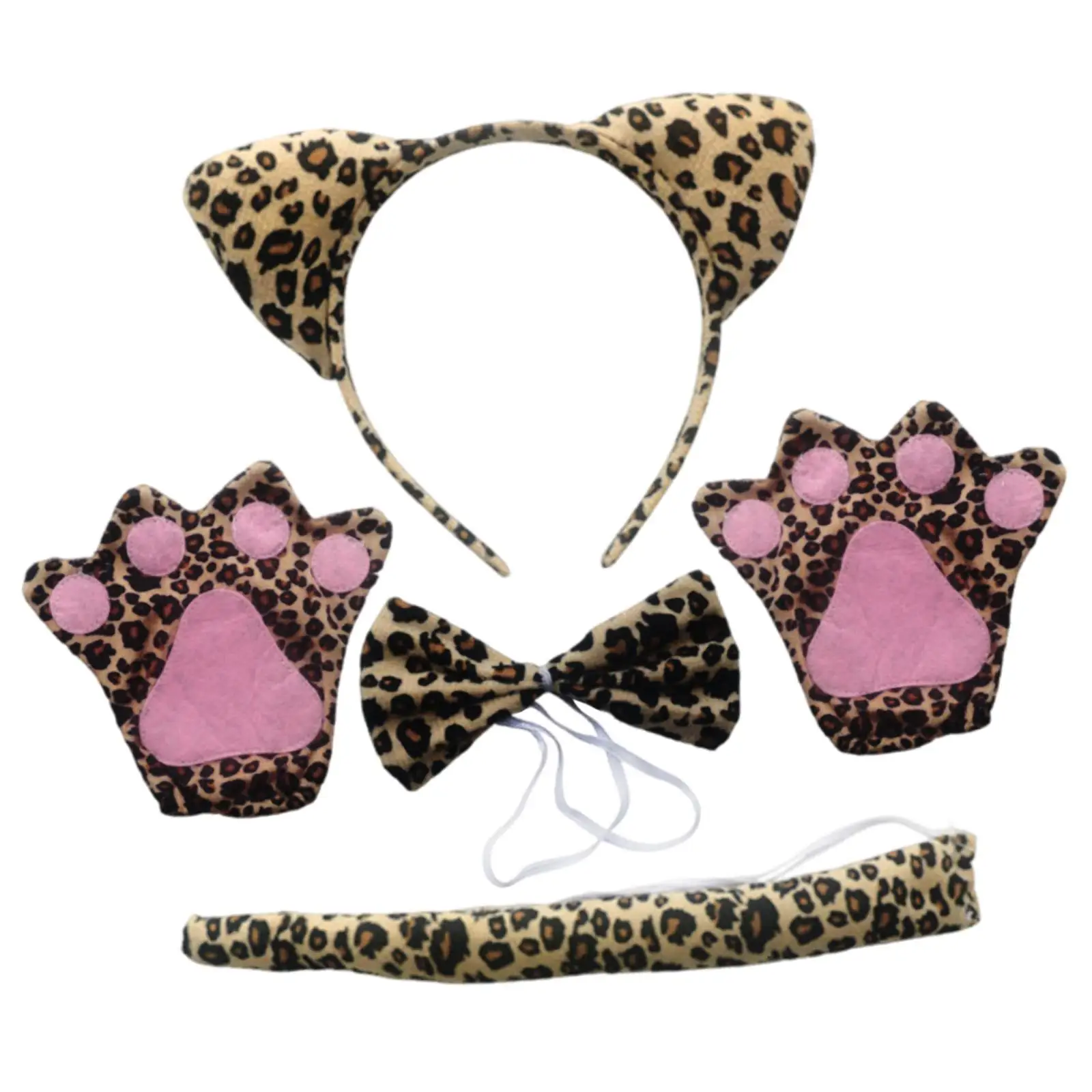 

4 шт., Леопардовый костюм для девочек и взрослых