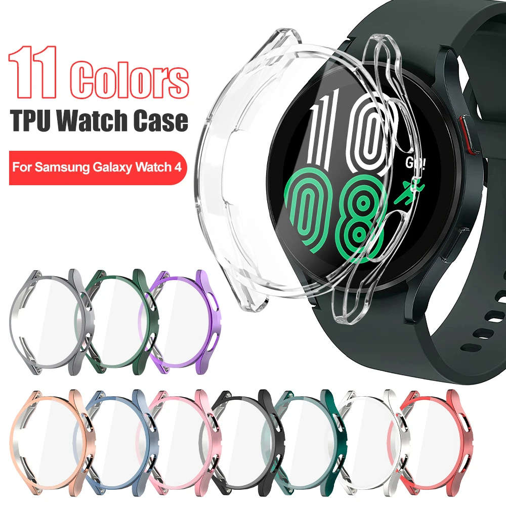 Защитный чехол из ТПУ для Samsung Galaxy Watch 4 40 мм 44 мягкая защита экрана полные