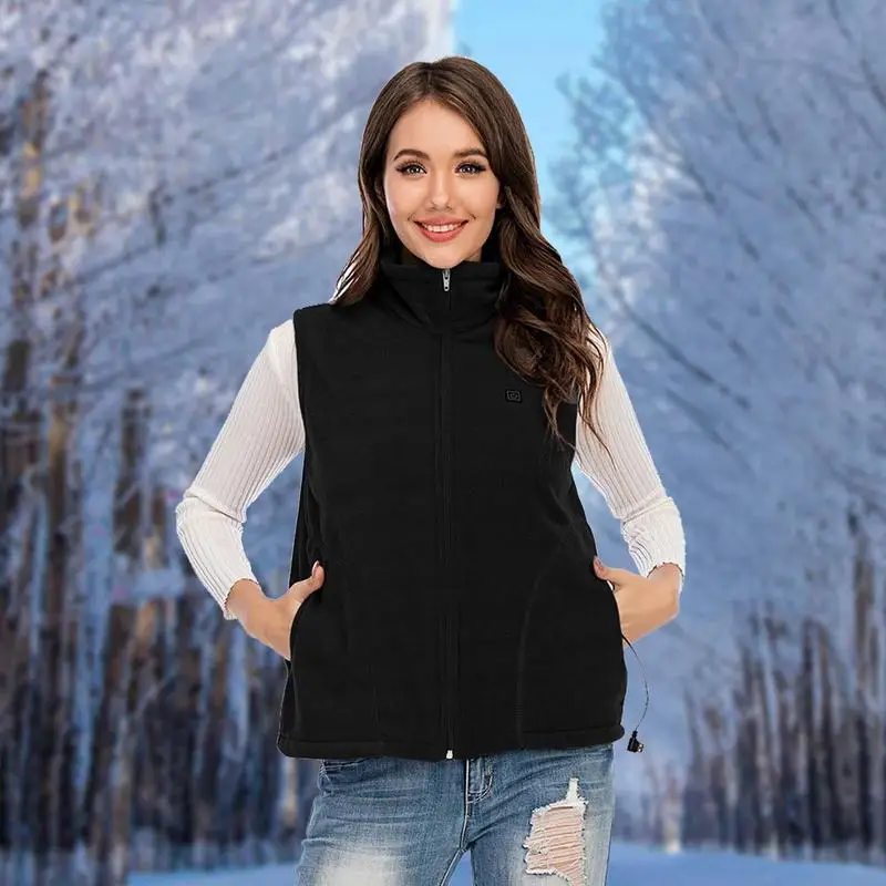 

Unisex Heated Vest USB Heating Jacket With Adjustable Temperature Heating Jacket With Soft Fleece Lining For Hiking Traveling
